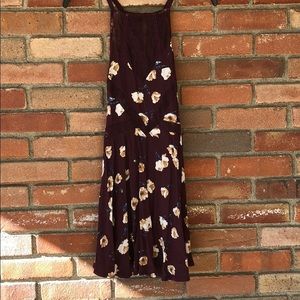 Purple floral and lace dress